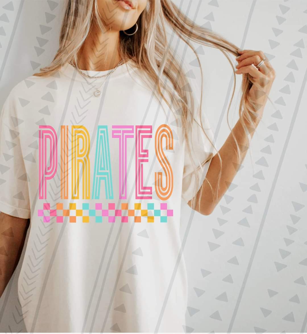Pirates colorful retro 43306 DTF transfer