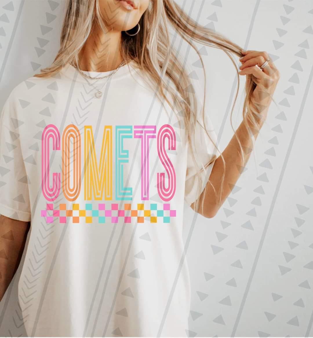Comets colorful retro 43301 DTF transfer