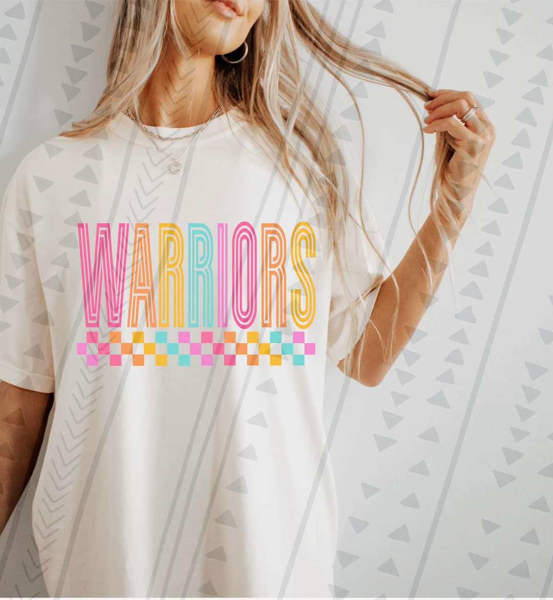 Warriors colorful retro 43363 DTF transfer
