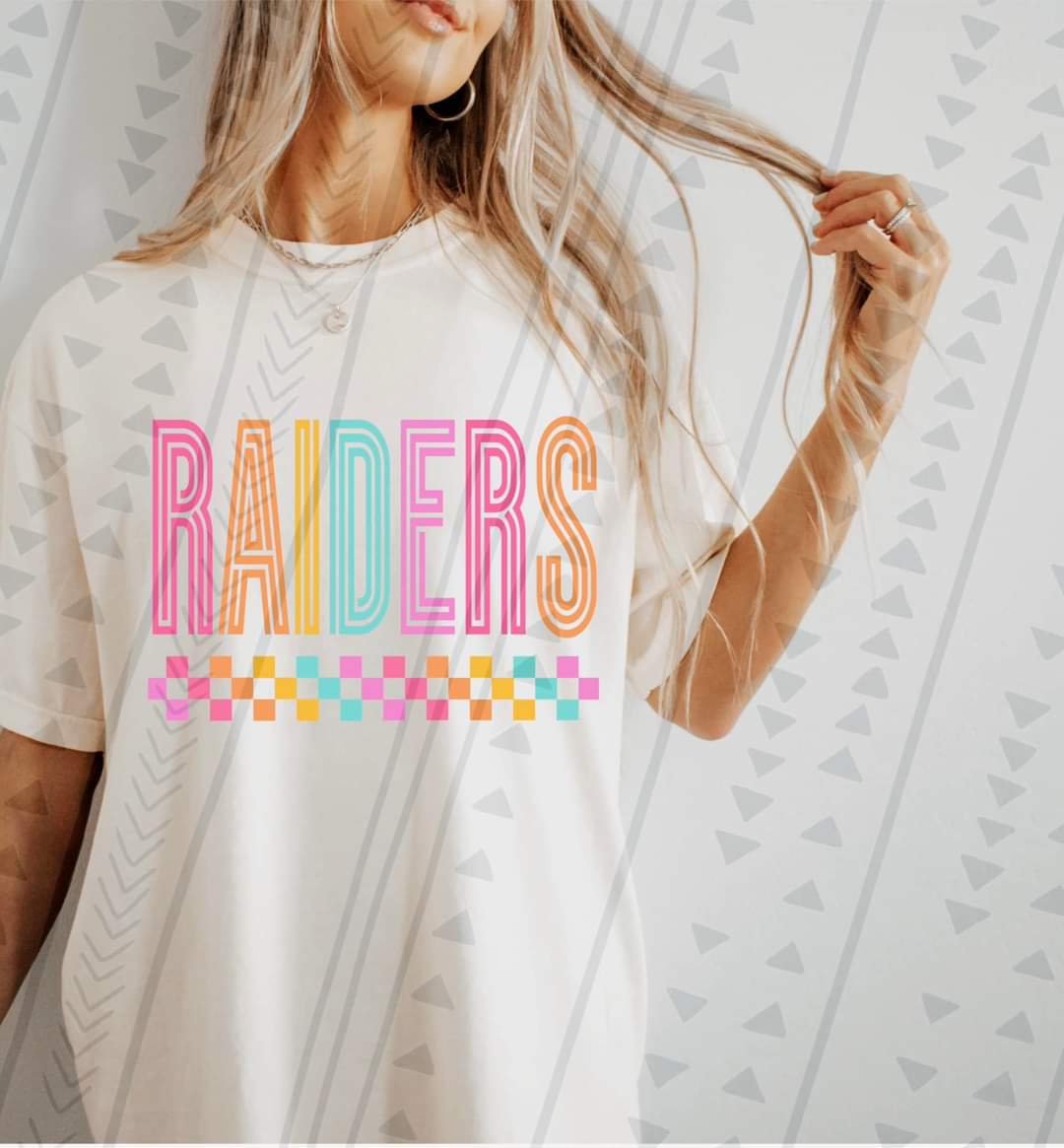 Raiders colorful retro 43366 DTF transfer