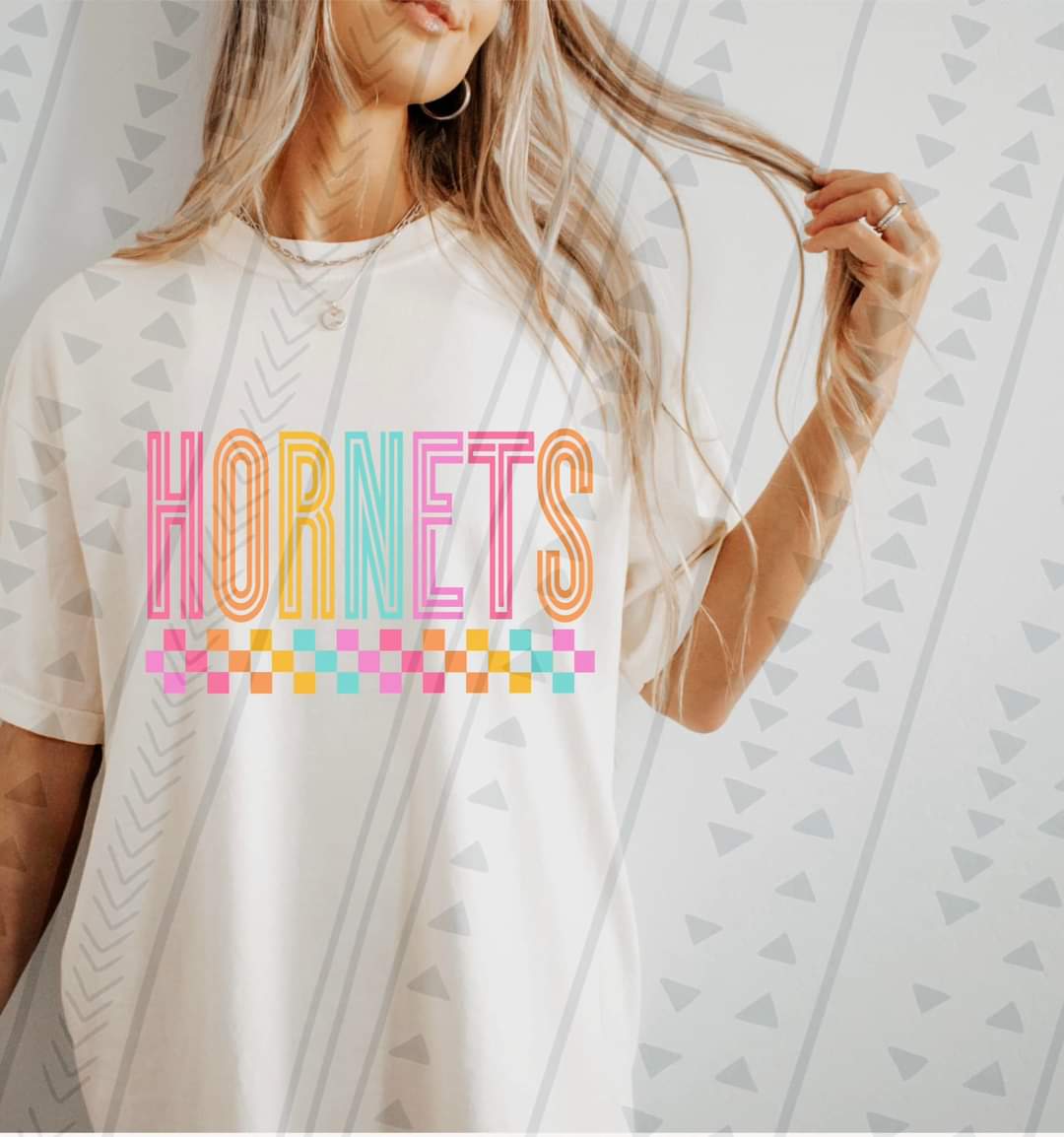 Hornets colorful retro 43365 DTF transfer