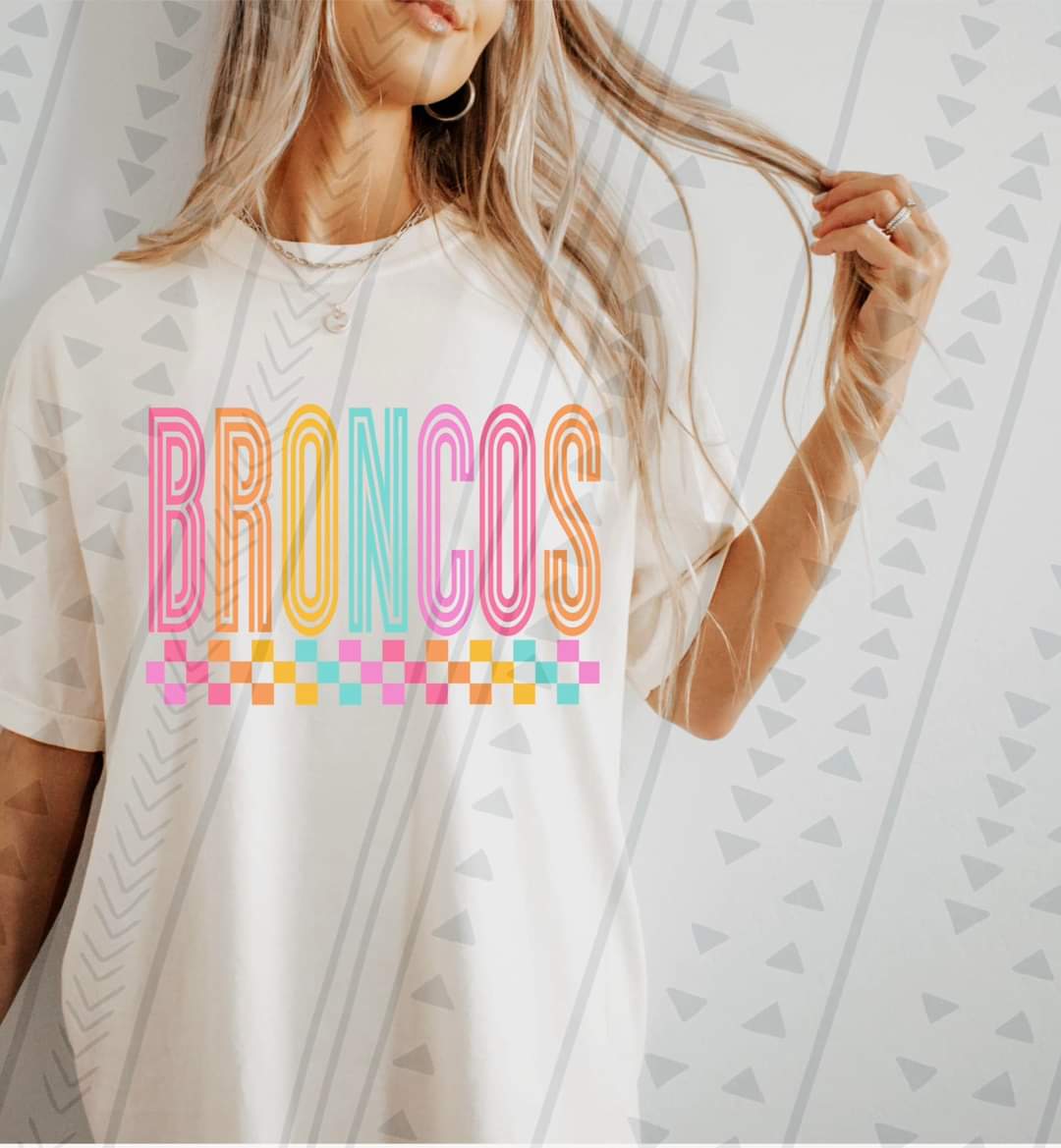 Broncos colorful retro 43355 DTF transfer