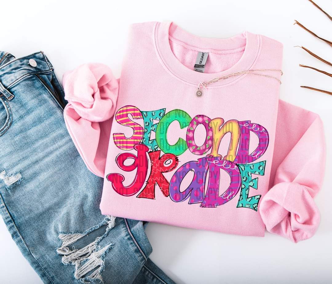 Doodle Second Grade 71465 DTF transfer