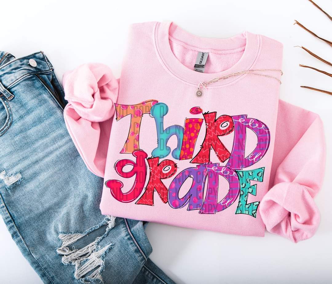 Doodle Third Grade 71466 DTF transfer