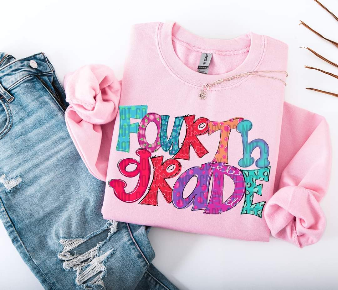 Doodle Fourth Grade 71467 DTF transfer