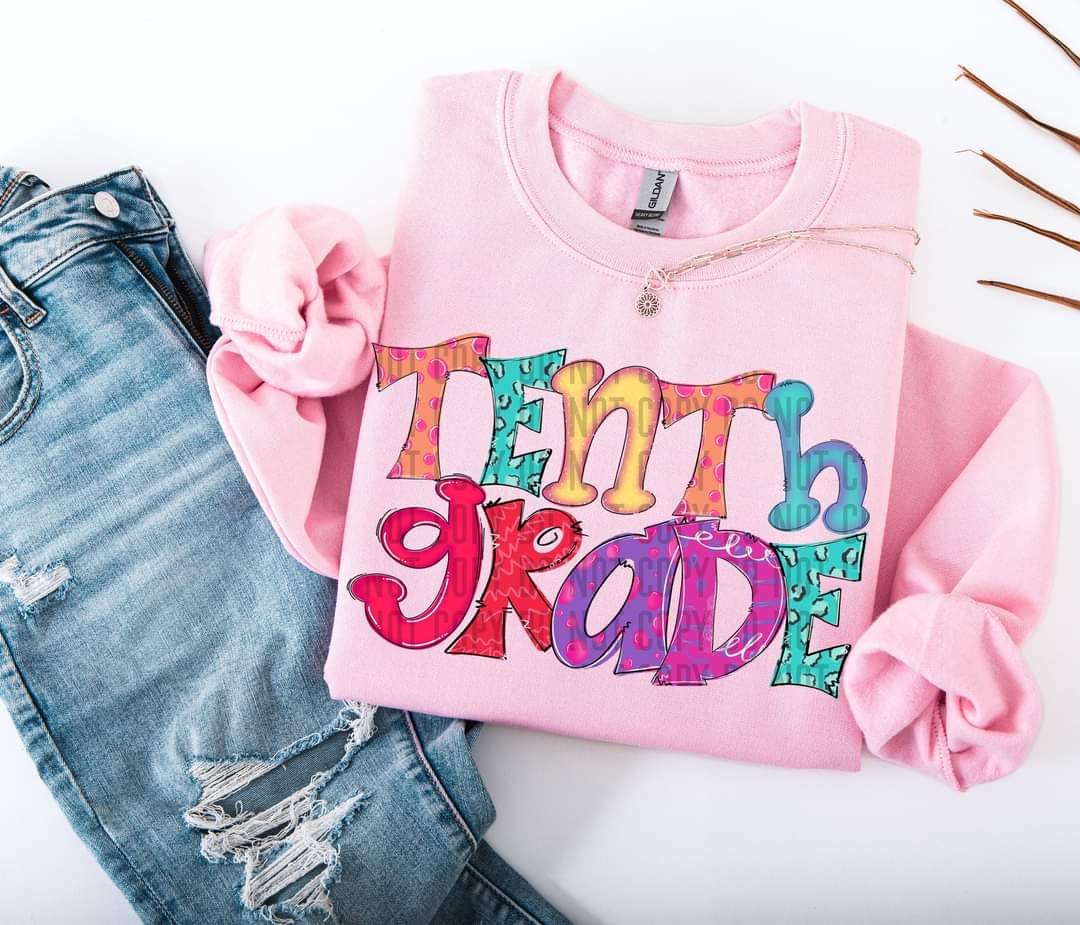 Doodle Tenth Grade 71473 DTF transfer