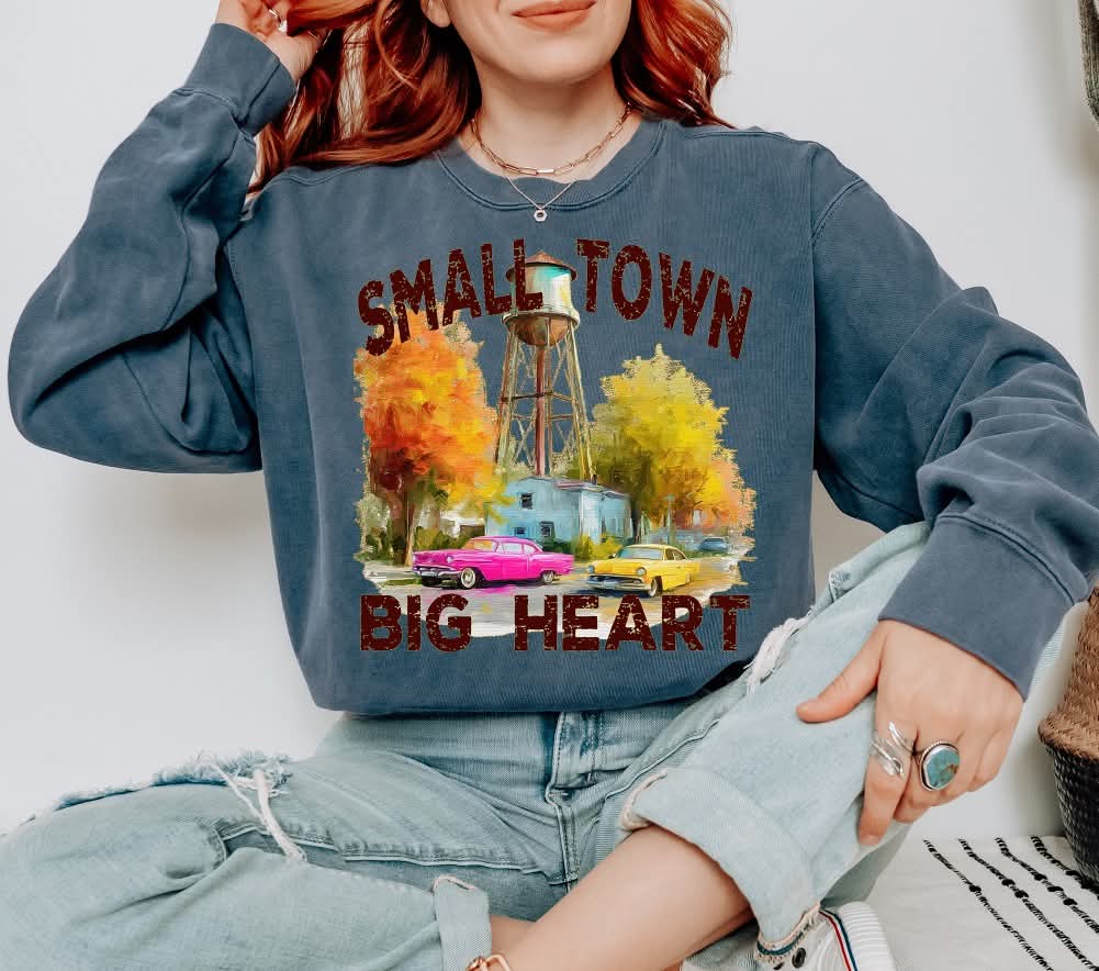 Small Town Big Heart Pastel (S&G) DTF Transfer