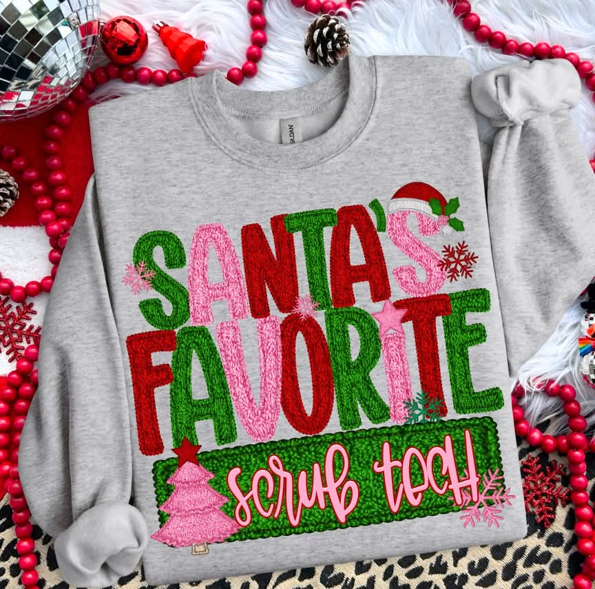 Scrub Tech Santas Favorite (S&G) DTF Transfer