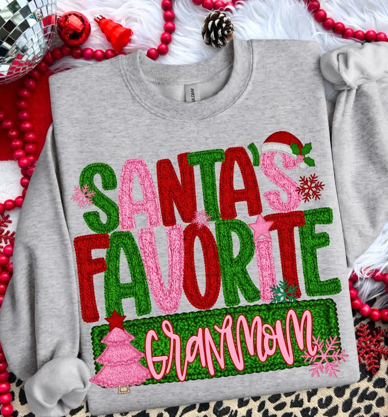 Grandmom Santas Favorite (S&G) DTF transfer