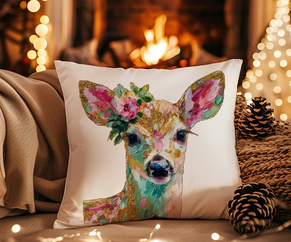 Colorful Deer with flower (S&G) DTF Transfer