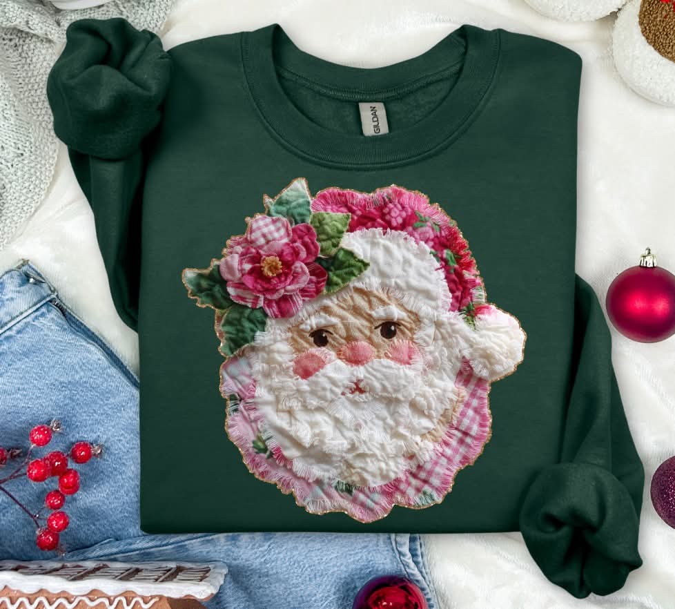 Festive Texture Santa Clause (S&G) DTF Transfer
