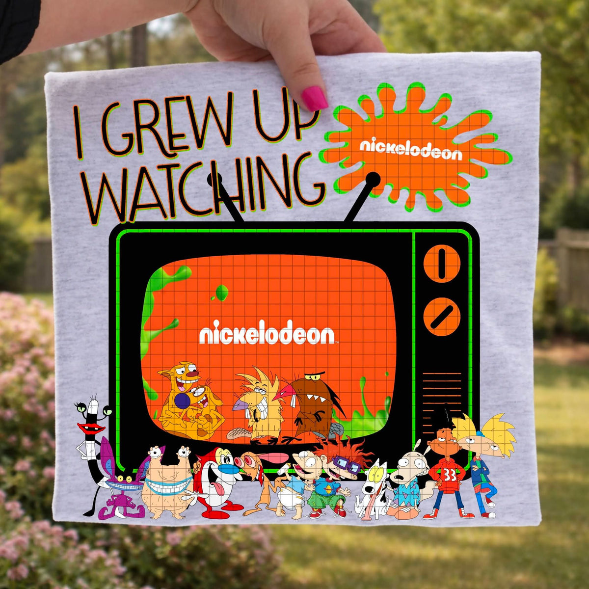 I grew up watching orange splat (DD) DTF Transfer