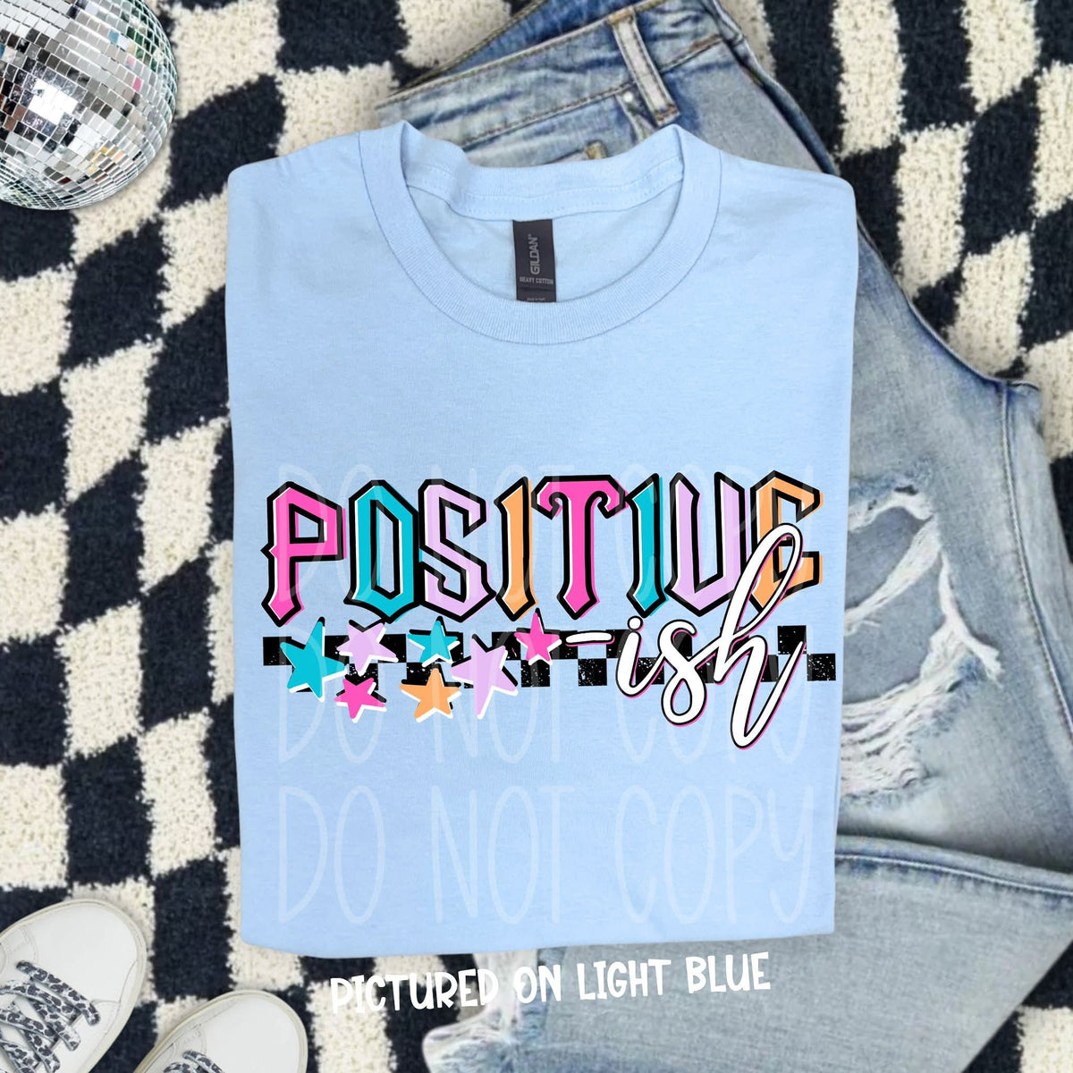 Positive Ish checker (PH) DTF Transfer