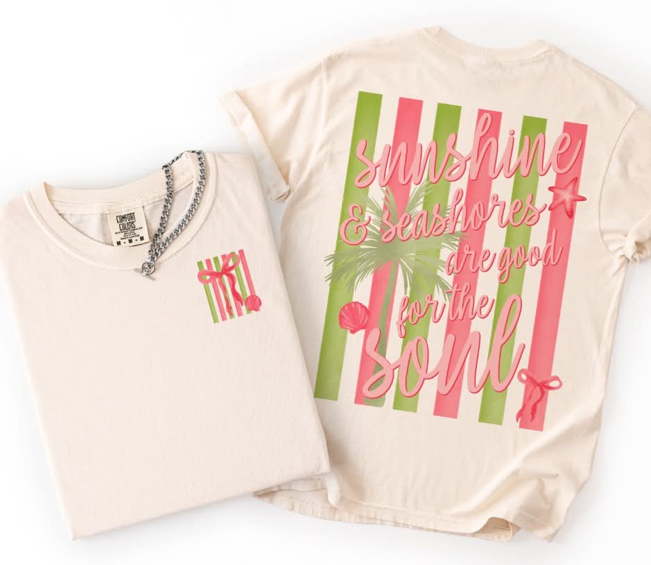 Sunshine & seashores stripes (S&G) DTF Transfer