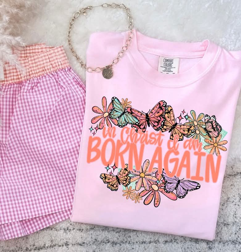 Born again (flowers and butterflies) (S&G) DTF Transfer