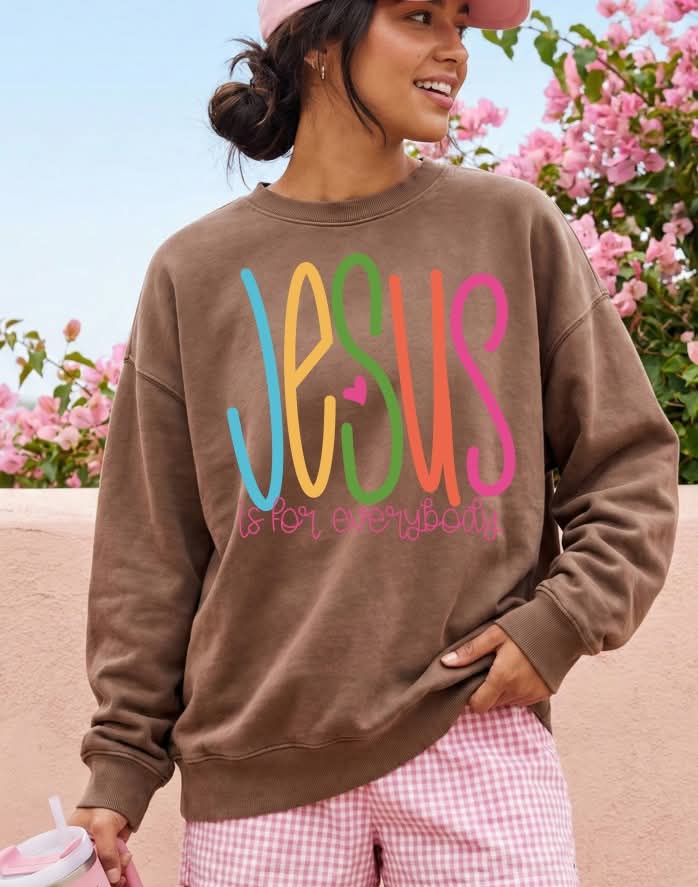 Jesus is for everybody colorful (S&G) DTF Transfer
