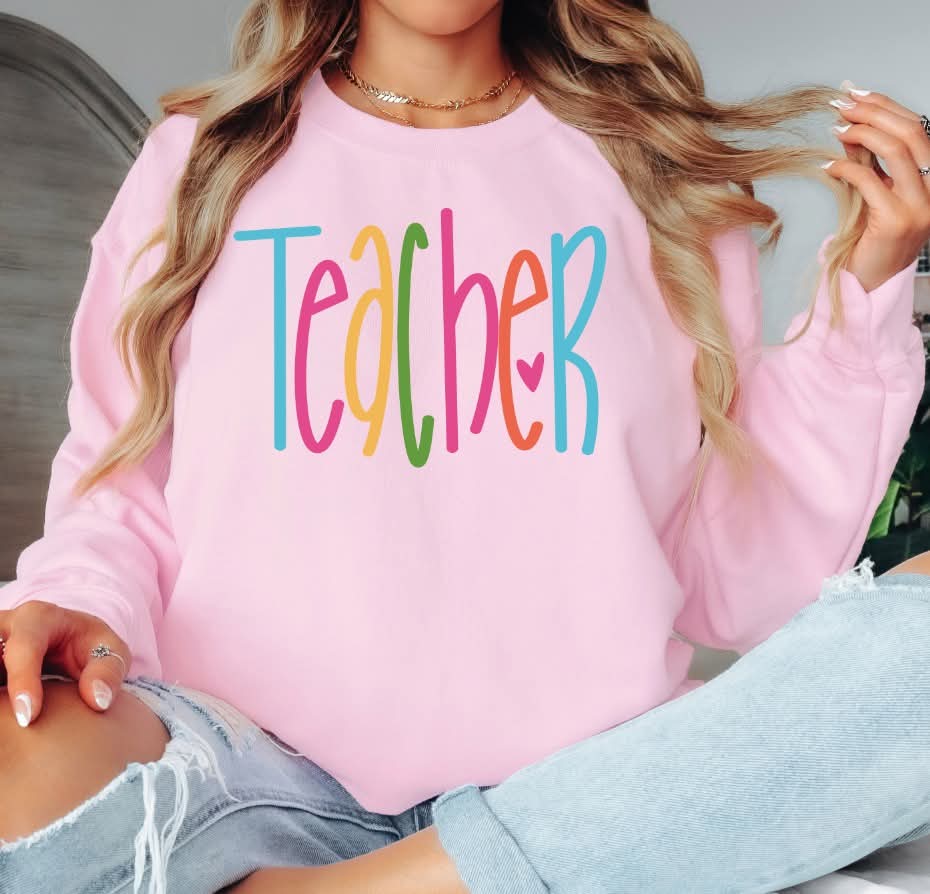 teacher colorful (S&G) DTF Transfer