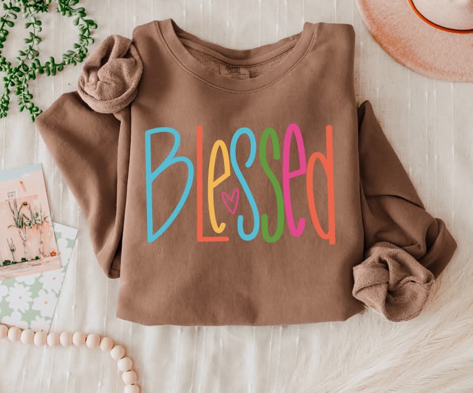 Blessed colorful (S&G) DTF Transfer