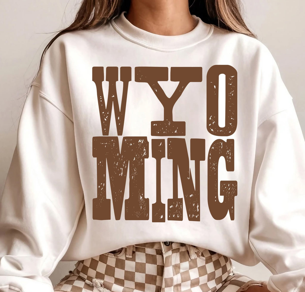 Wyoming (distressed brown) (S&G) DTF Transfer