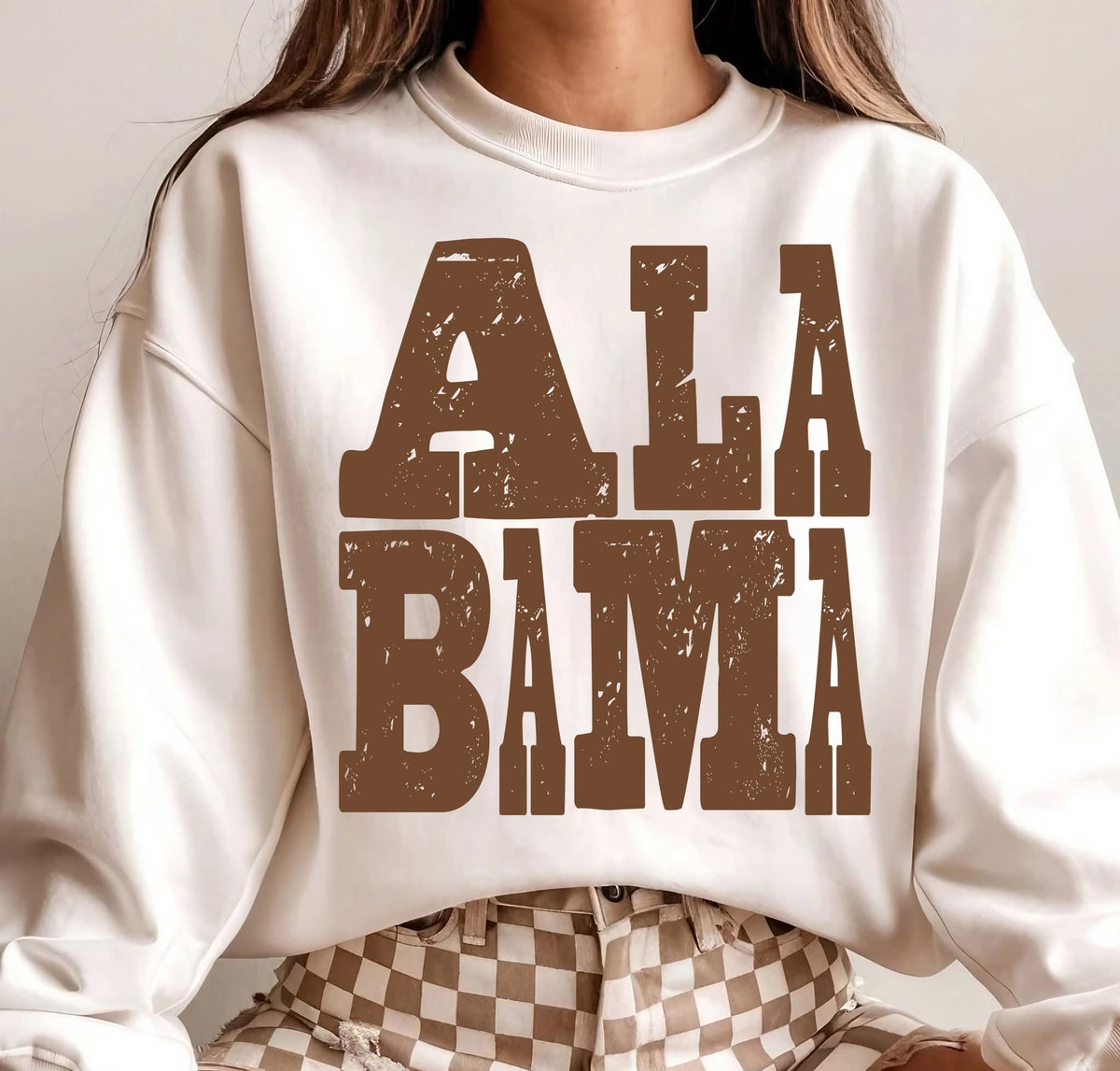 Alabama (distressed brown) (S&G) DTF Transfer