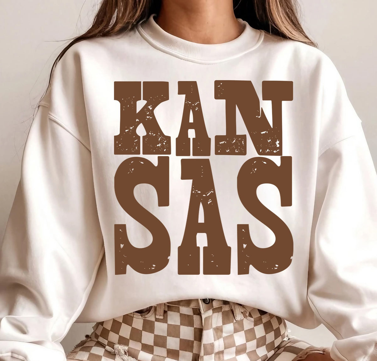 Kansas (distressed brown) (S&G) DTF Transfer