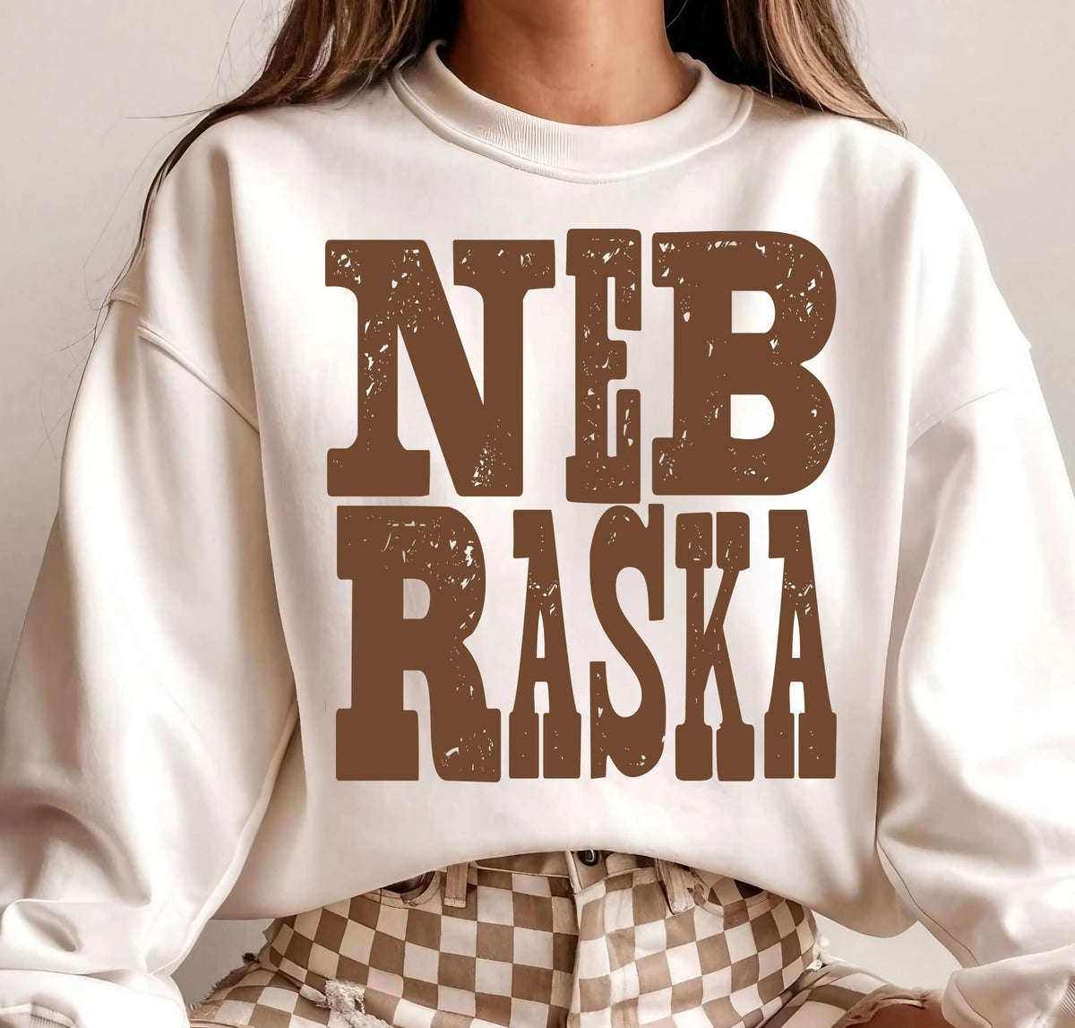 Nebraska (distressed brown) (S&G) DTF Transfer