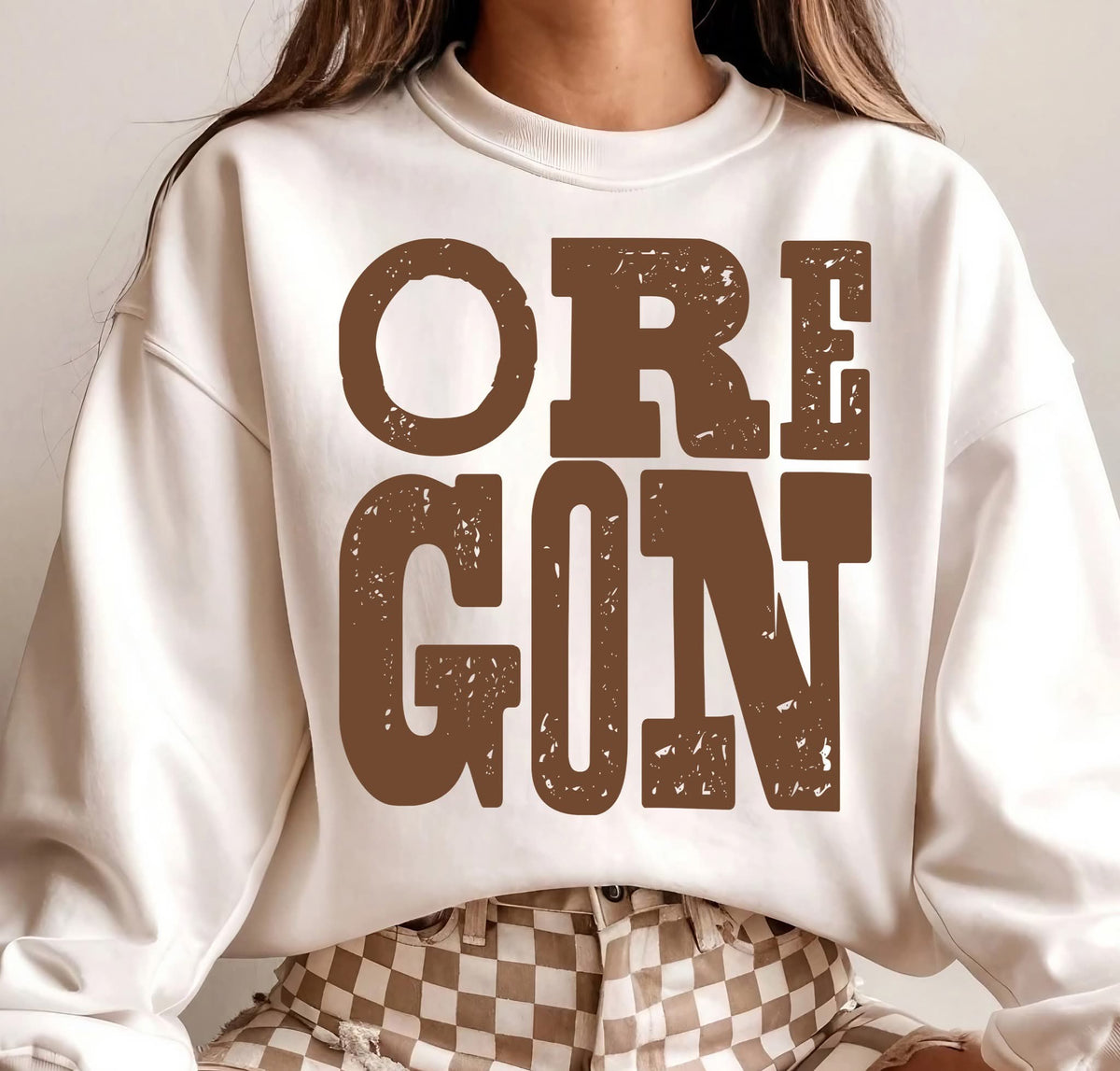 Oregon (distressed brown) (S&G) DTF Transfer