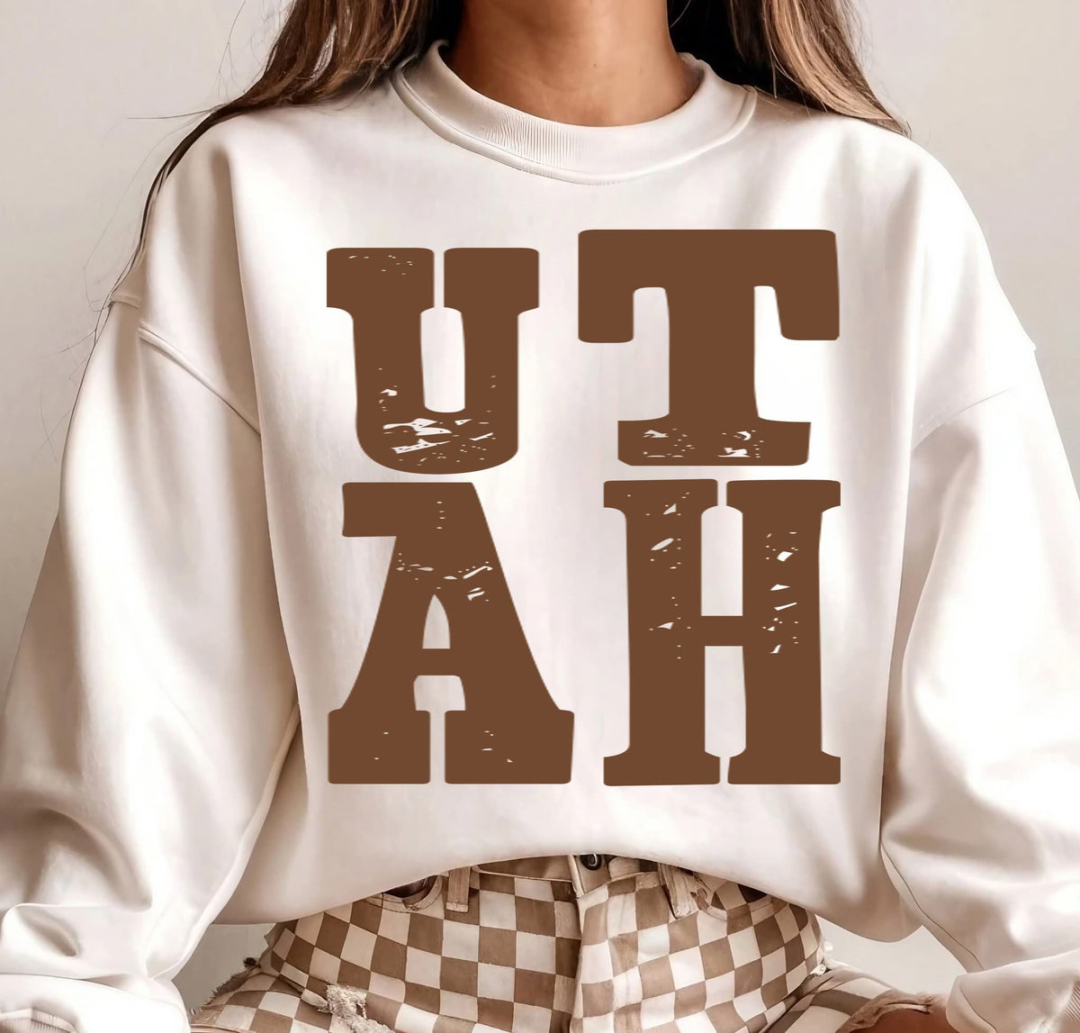 Utah (distressed brown) (S&G) DTF Transfer