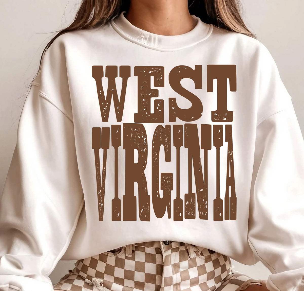 West Virginia (distressed brown) (S&G) DTF Transfer