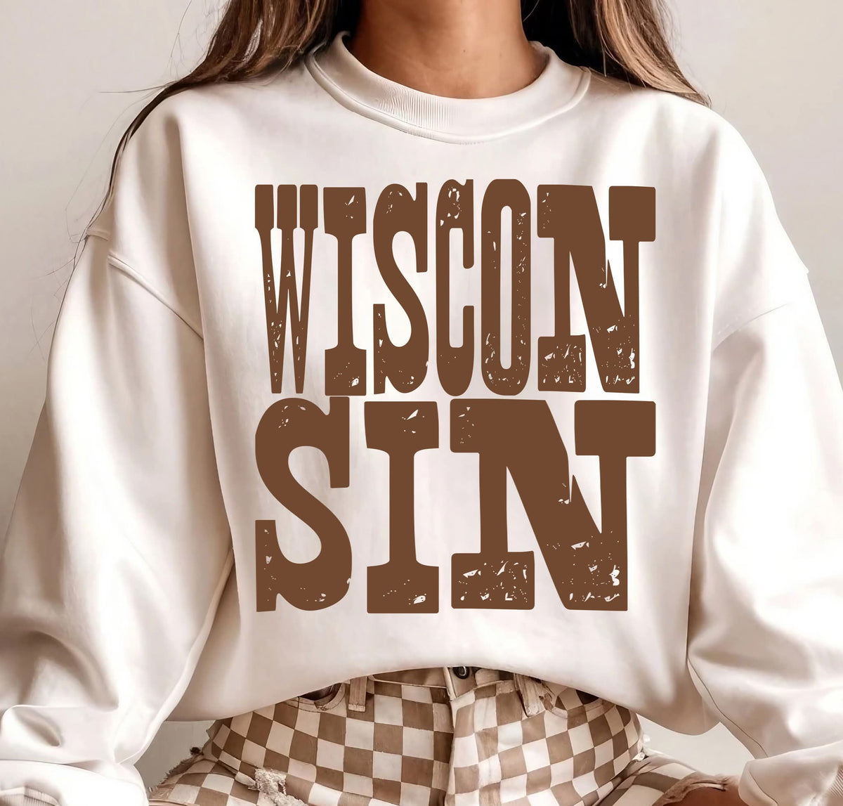 Wisconsin (distressed brown) (S&G) DTF Transfer