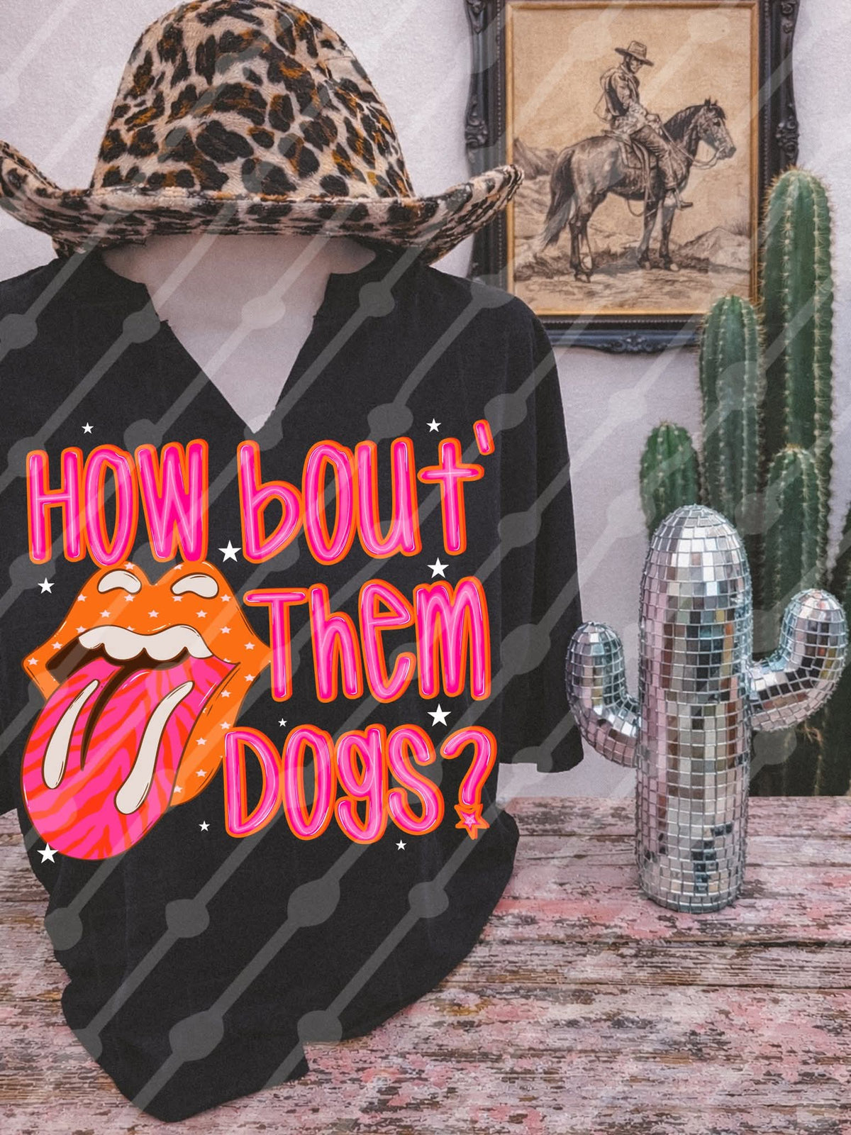 How bout' them dogs? NEON PINK (JBD)DTF Transfer