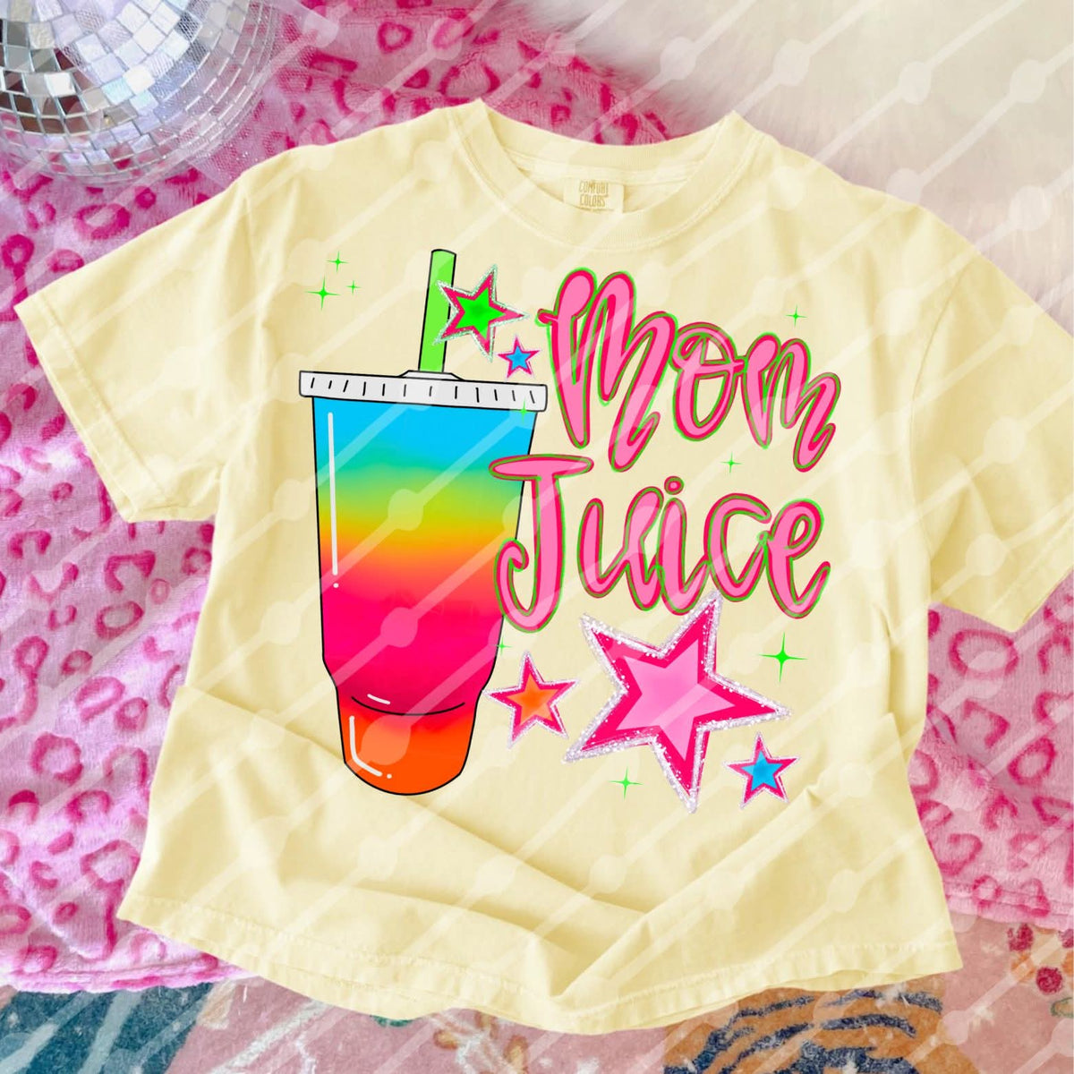 Mom juice COLORFUL stars (JBD) DTF Transfer