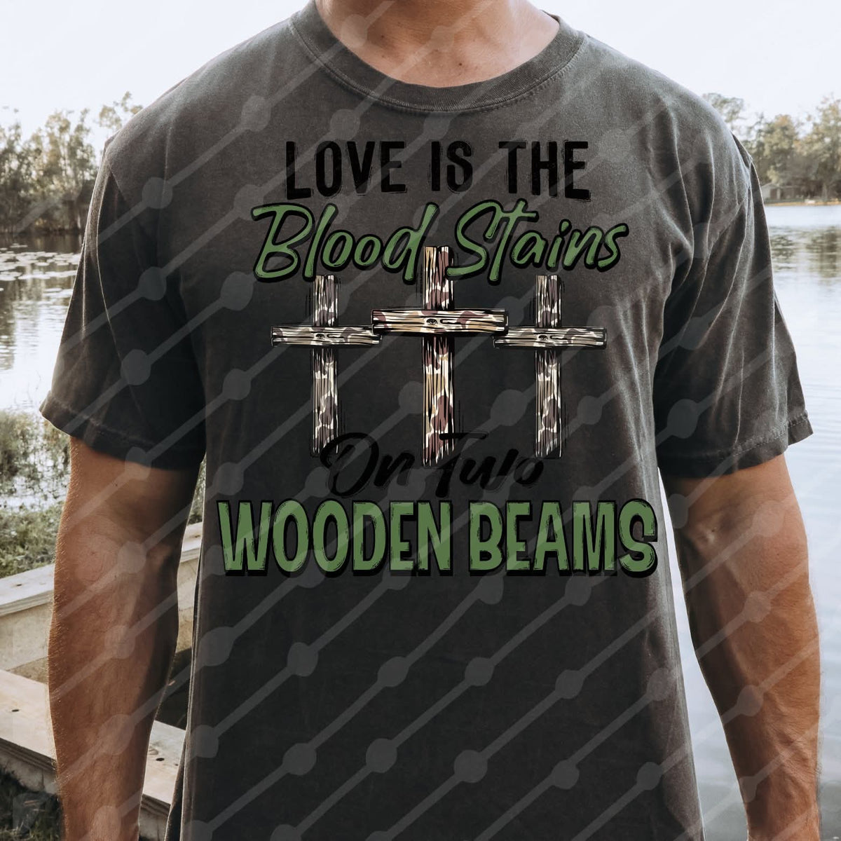 Love is a blood stain three crosses (JBD) DTF Transfer