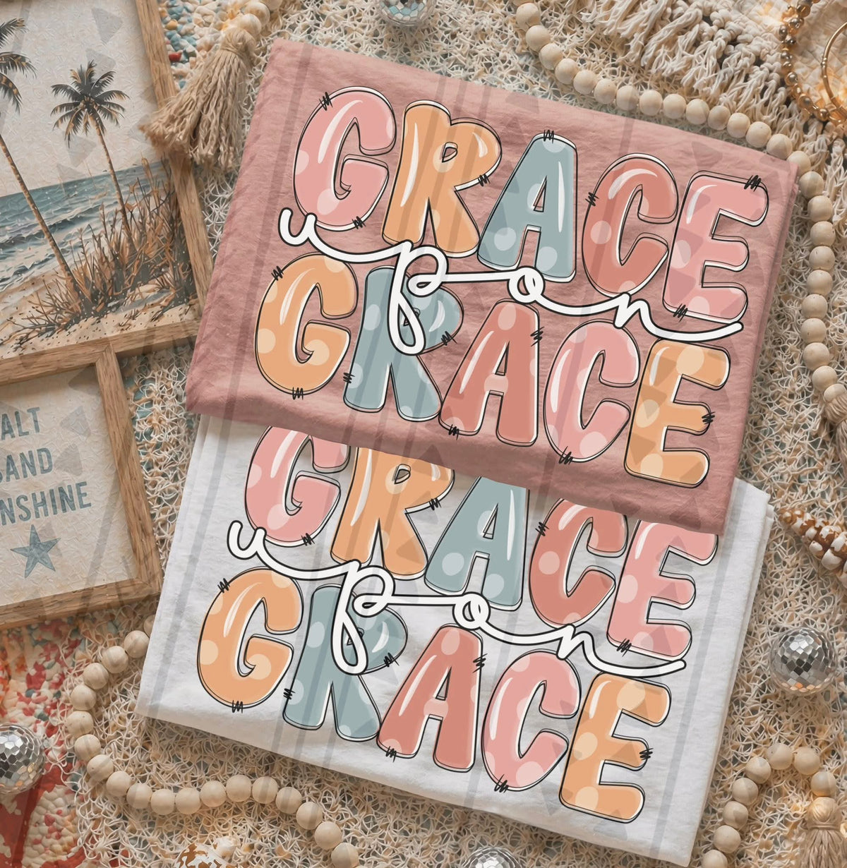 Grace upon grace muted colors (Kai) DTF Transfer