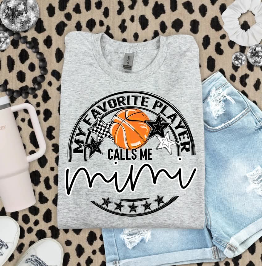 My favorite player calls me mimi basketball circle (S&G) DTF Transfer