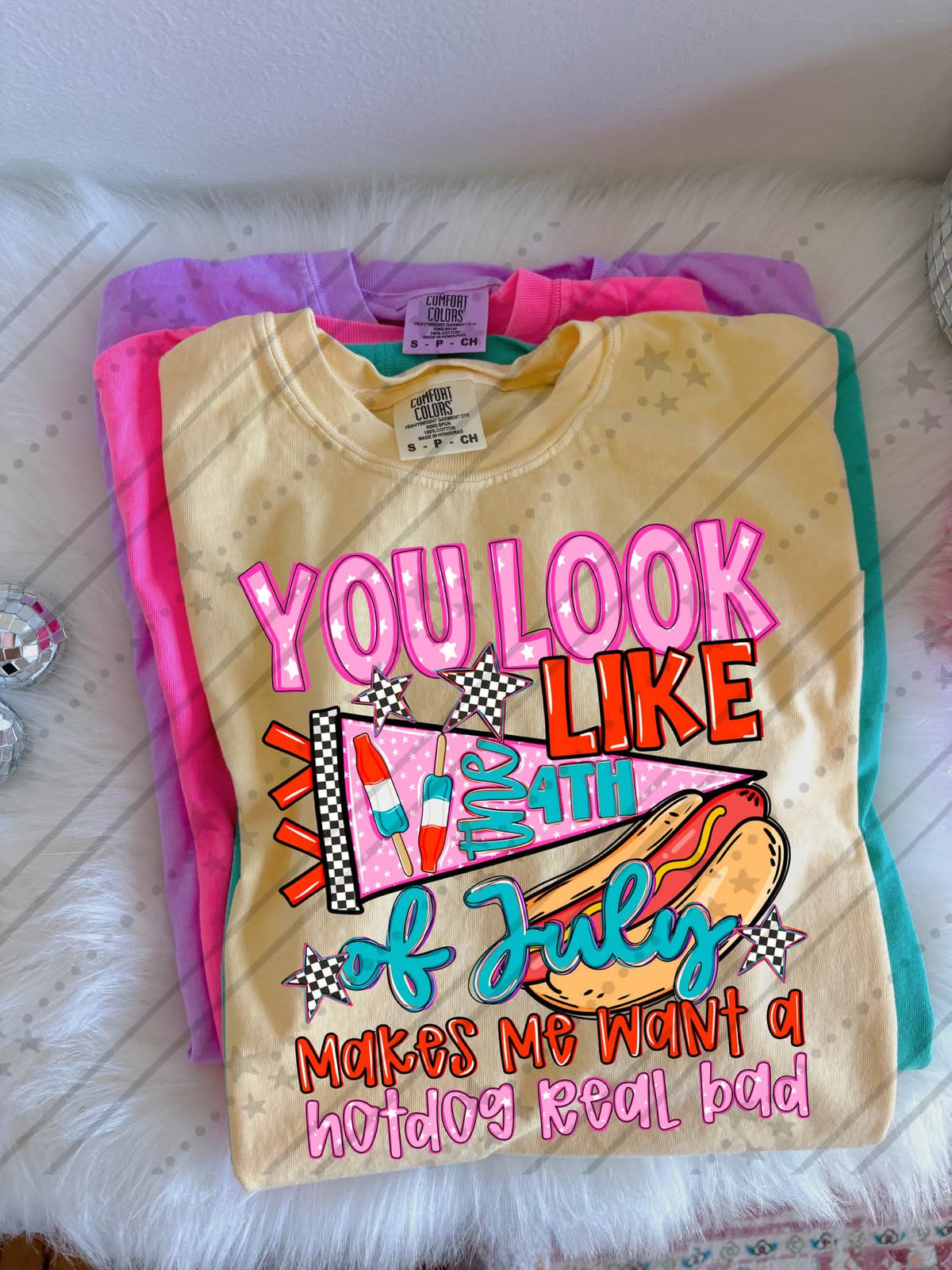 You look like the 4th of July PINK font (Carter) DTF