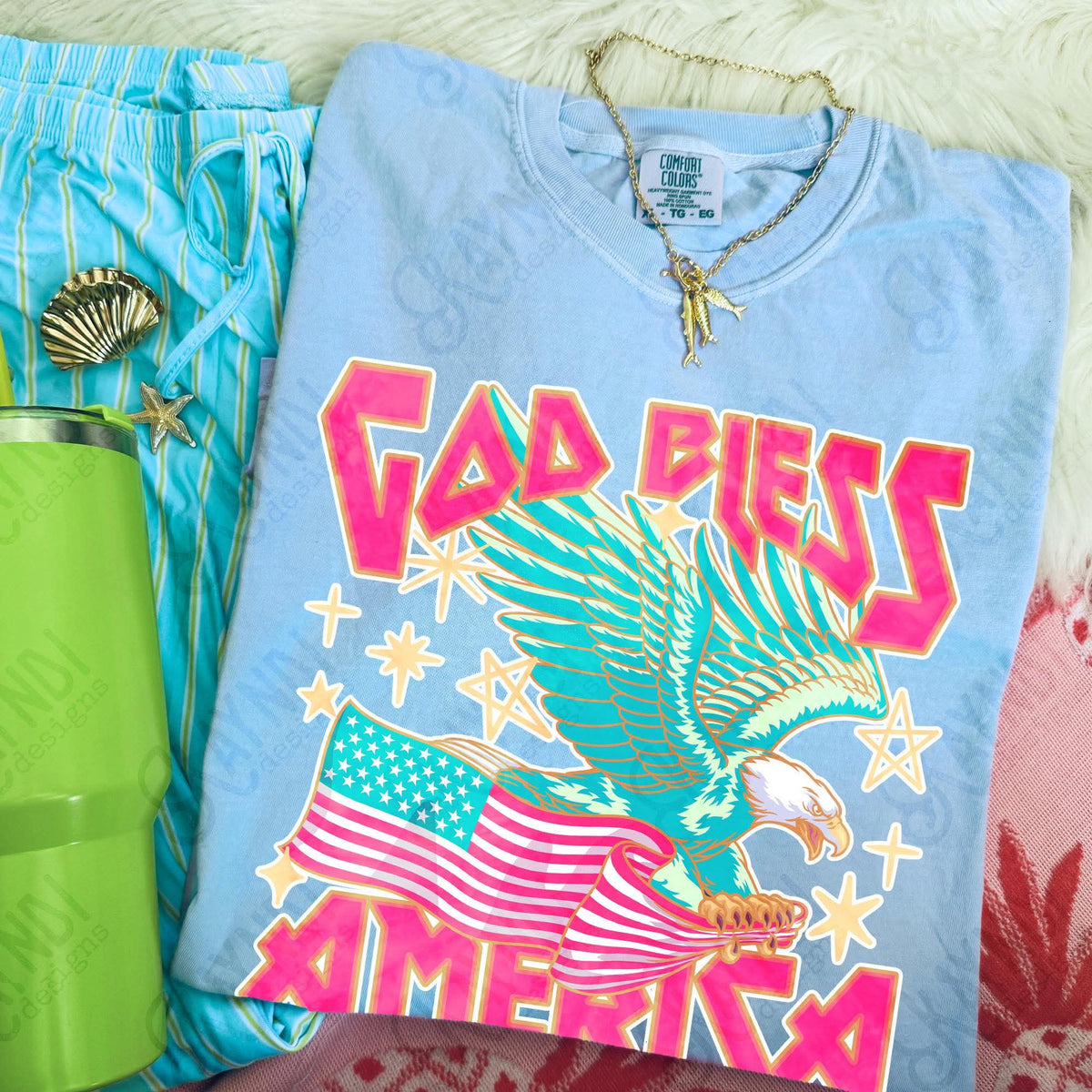God bless America bald eagle (Kayndi) DTF Transfer