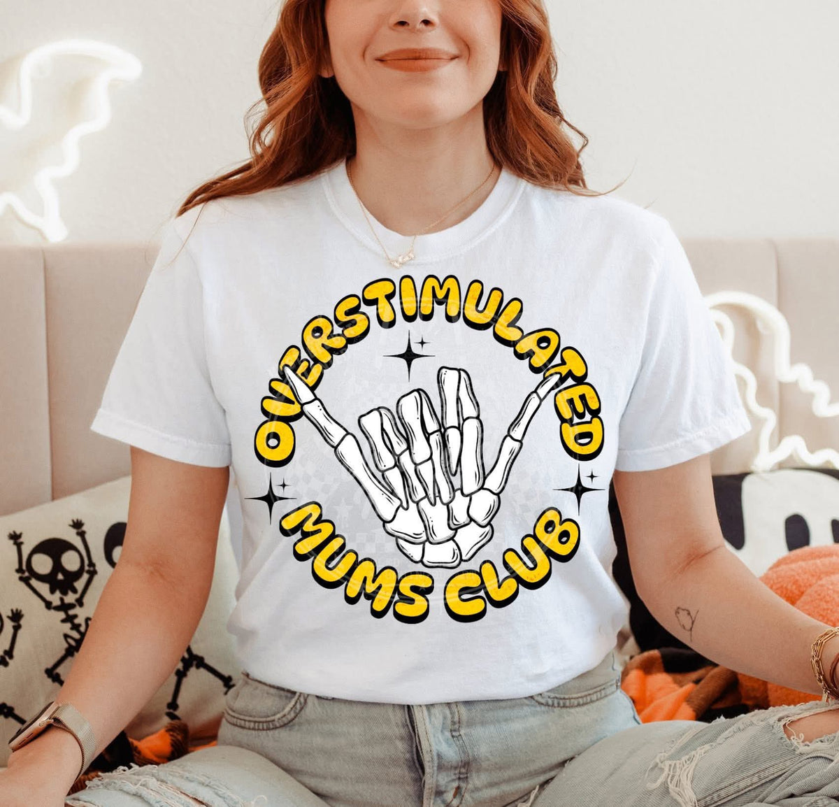 Overstimulated mums club (Unhinged) DTF transfer