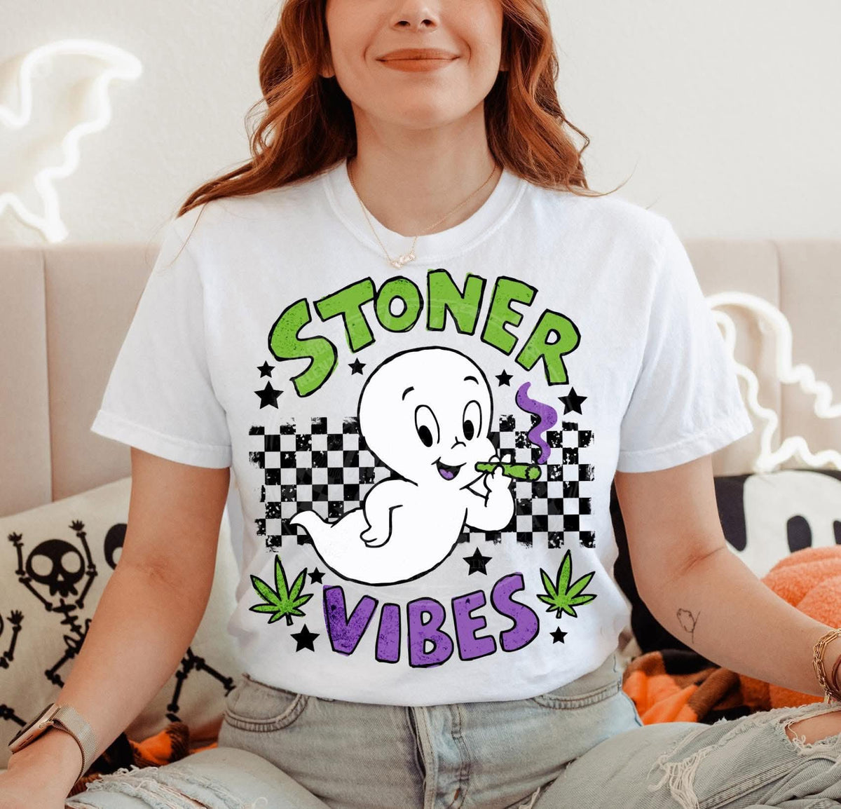 Stoner vibes ghost (Unhinged) DTF Transfer