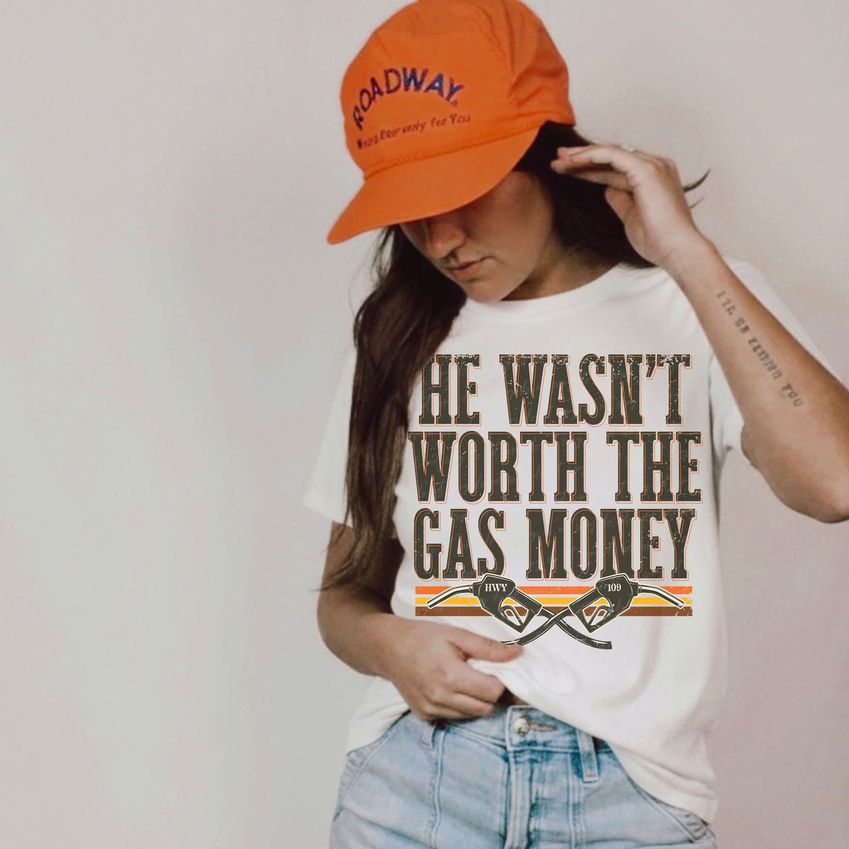 He wasn't worth the gas money (EMD) DTF Transfer