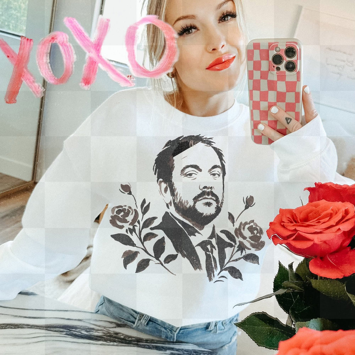 Crowley floral doodle (Unhinged) DTF Transfer