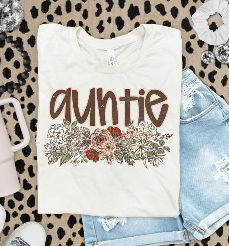 Auntie wildflower underline (S&G) DTF Transfer