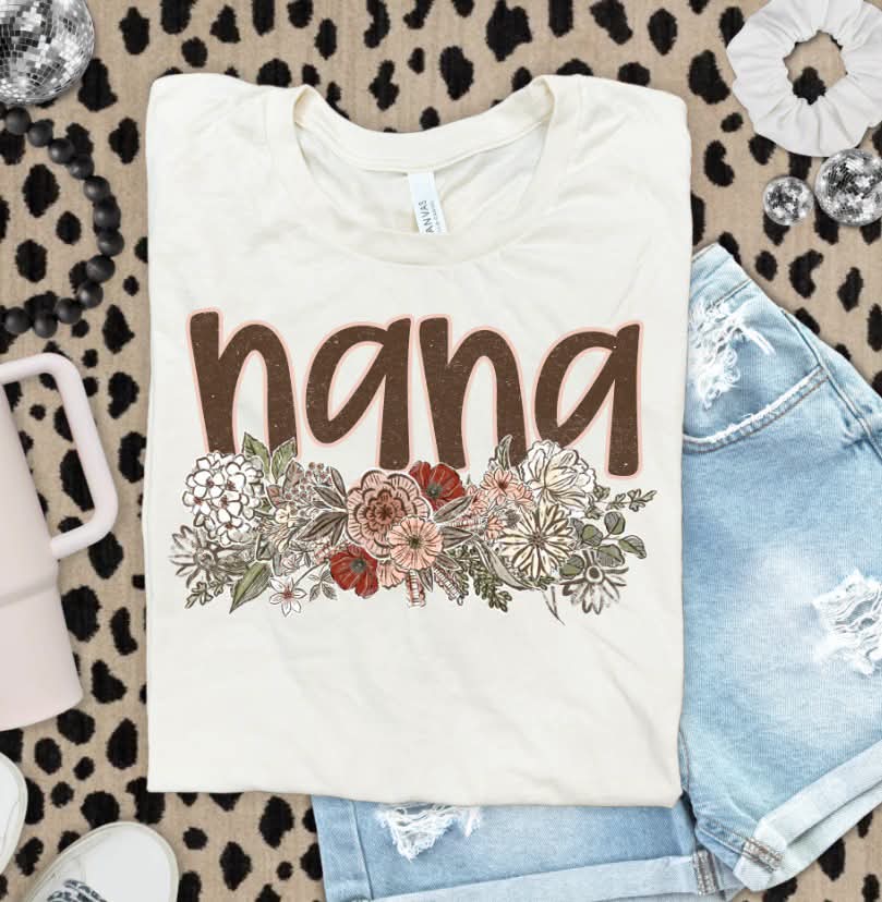 Nana wildflower underline (S&G) DTF Transfer