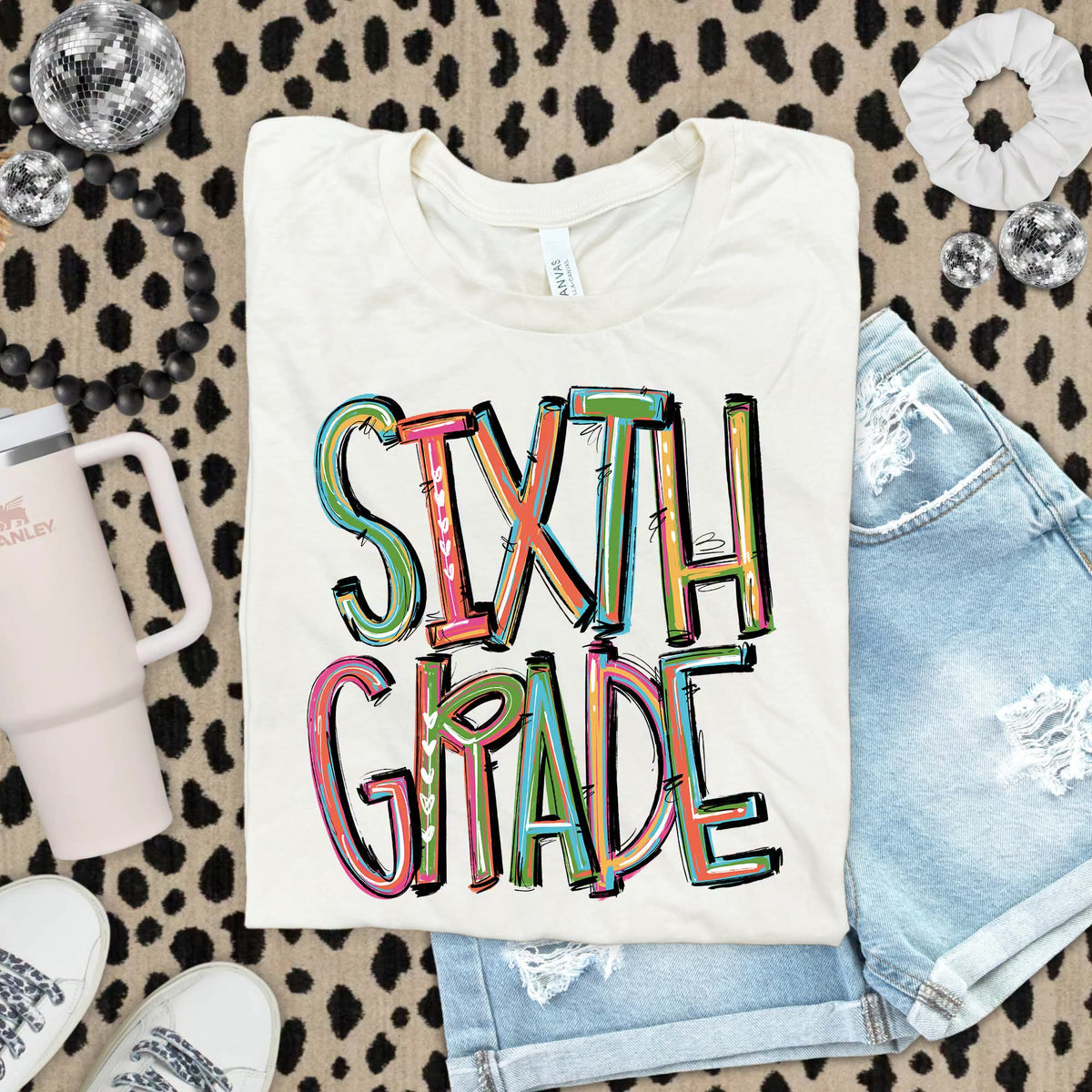 Sixth grade tie-dye brushstroke (S&G) DTF Transfer