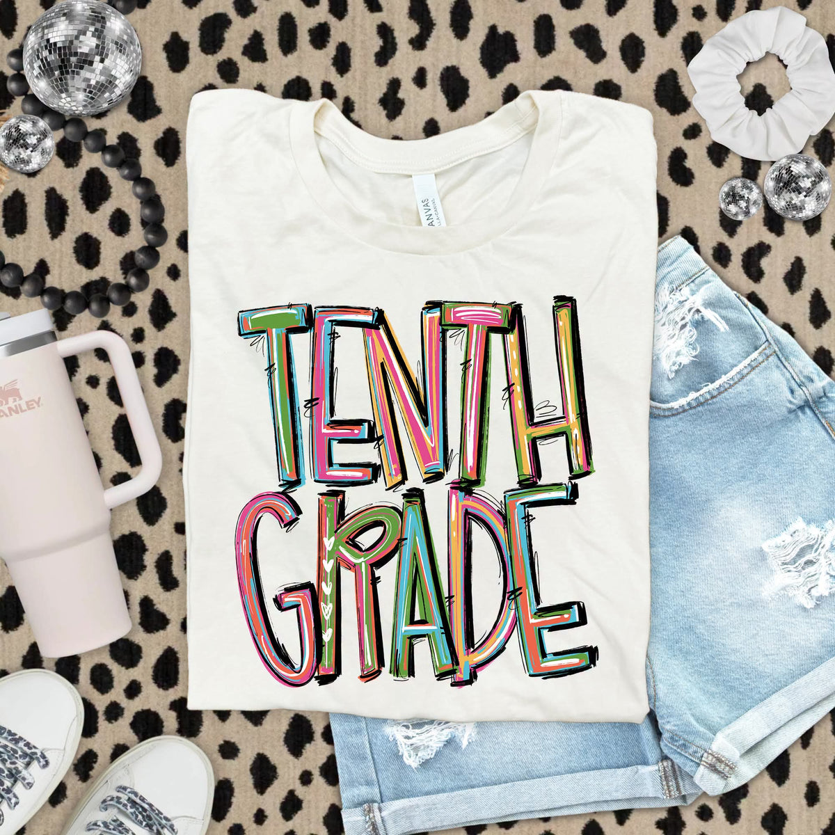 Tenth grade tie-dye brushstroke (S&G) DTF Transfer