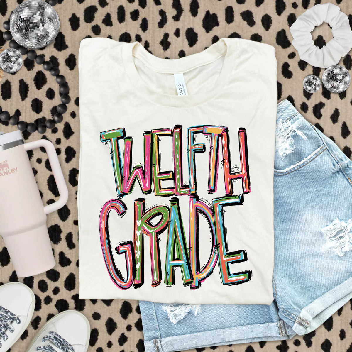 Twelfth grade tie-dye brushstroke (S&G) DTF Transfer