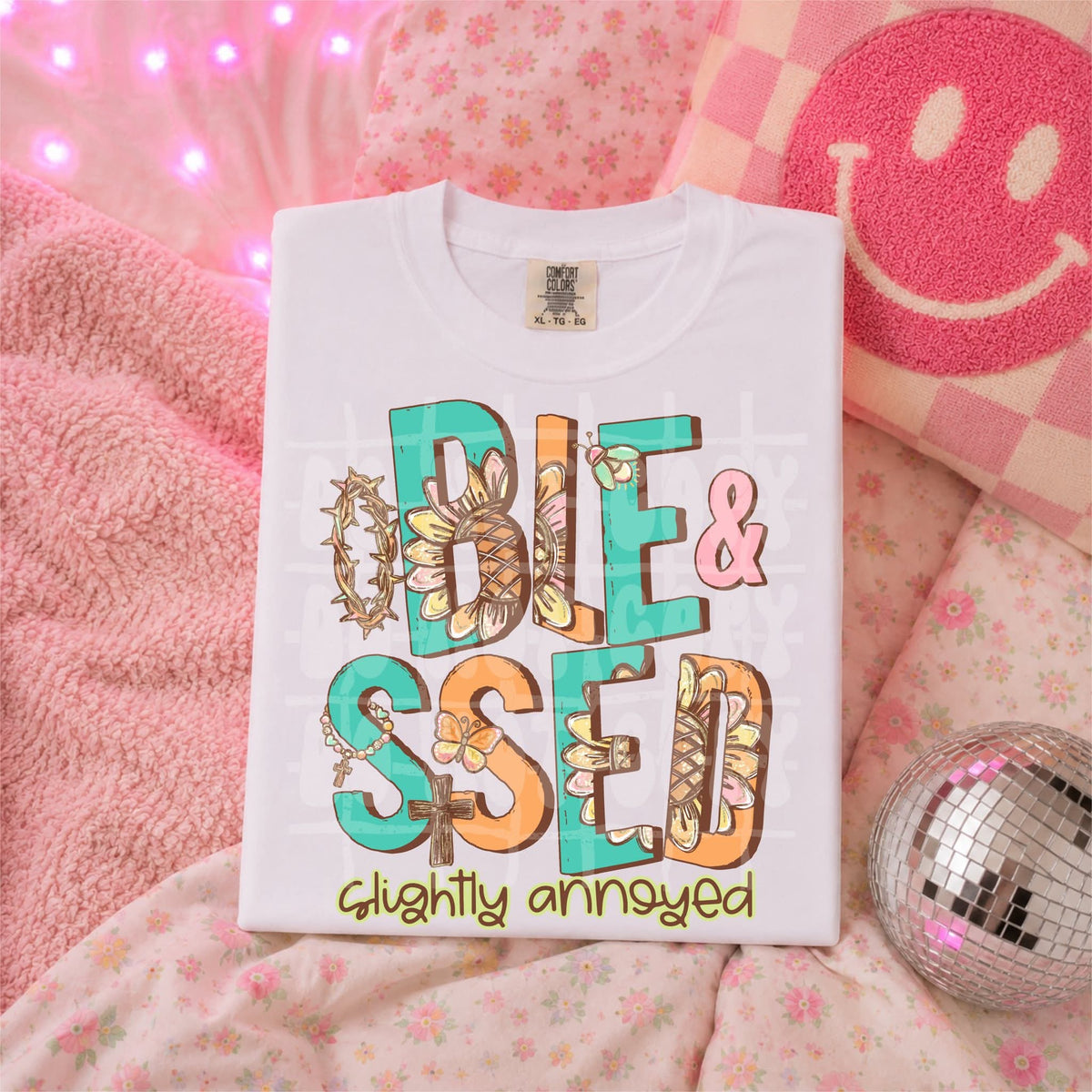 Blessed & slightly annoyed (C's) DTF Transfer