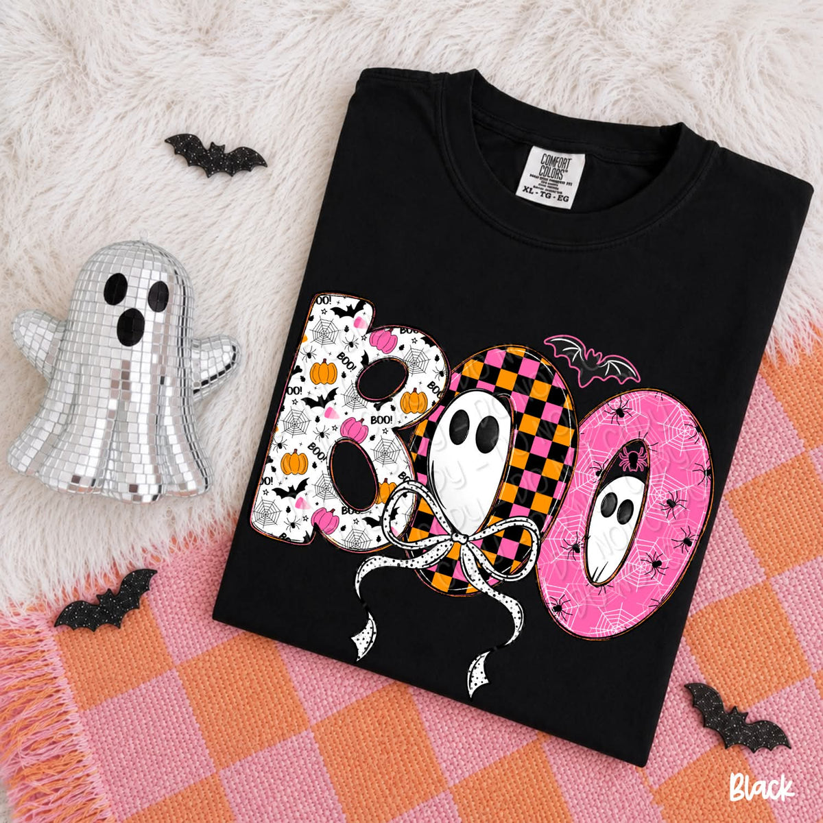 Boo Halloween checkered (DWS) DTF Transfer
