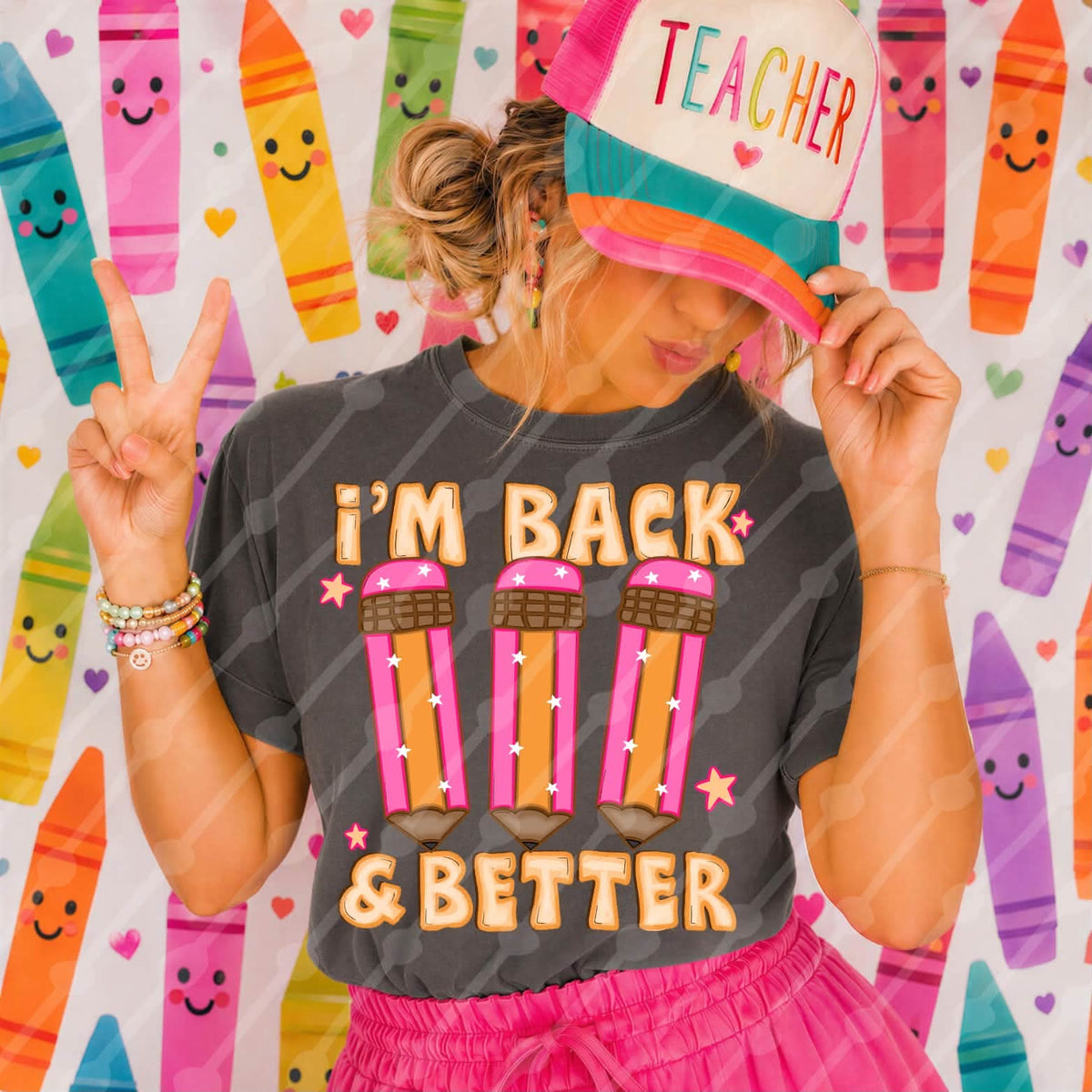 I'm back & better pencils (Carter) DTF Transfer