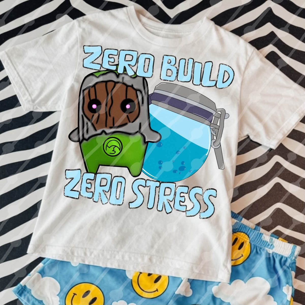 Zero build zero stress (Carter) DTF Transfer